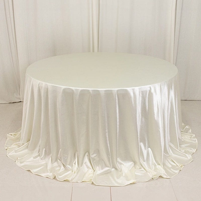 132" Scuba Polyester Round Tablecloth Wedding Table Linens