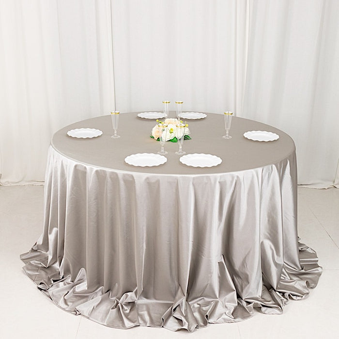 132" Scuba Polyester Round Tablecloth Wedding Table Linens