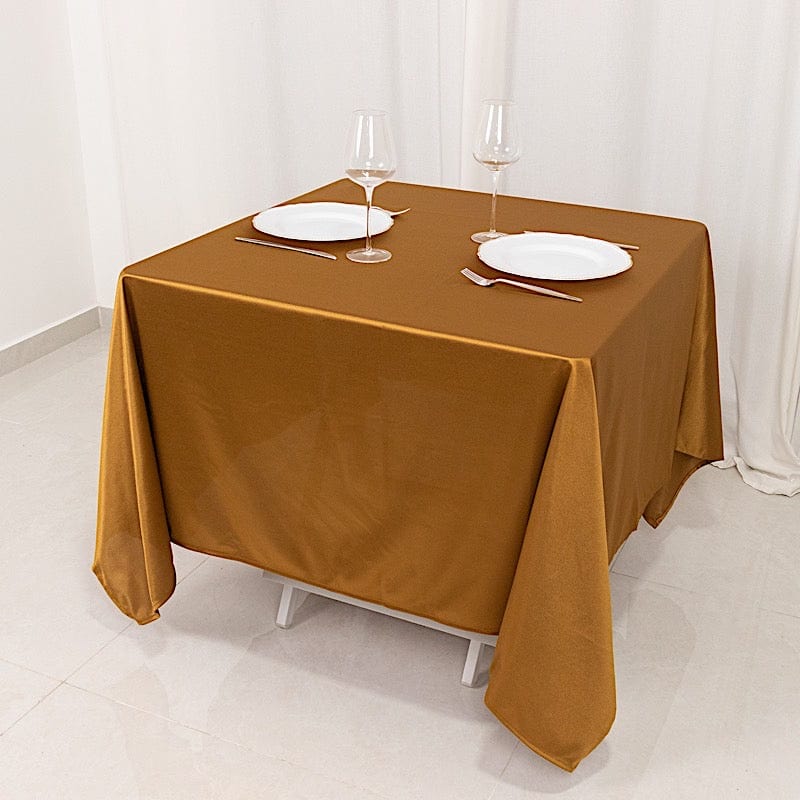70" x 70" Scuba Polyester Square Tablecloth Wedding Table Linens