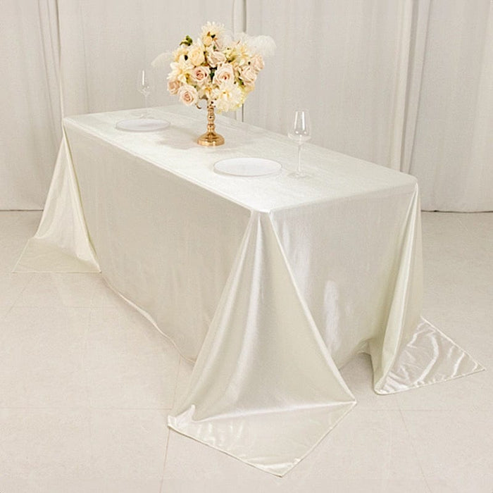 90" x 132" Scuba Polyester Rectangular Tablecloth