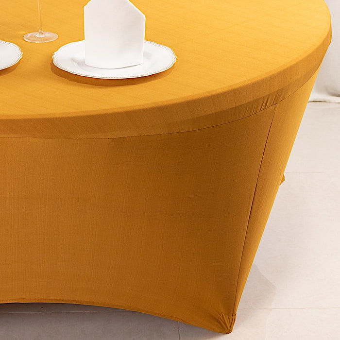 6 ft Fitted Spandex Round Tablecloth with Foot Pockets