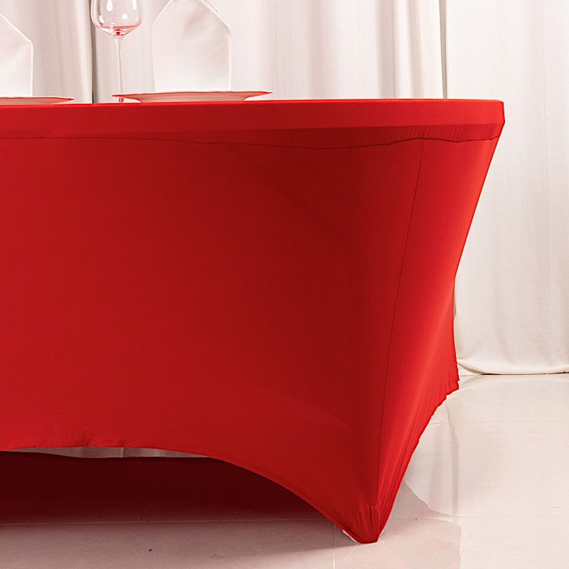 6 ft Fitted Spandex Round Tablecloth with Foot Pockets