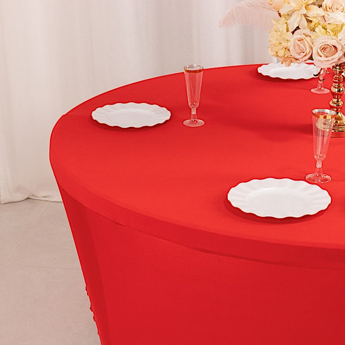 6 ft Fitted Spandex Round Tablecloth with Foot Pockets