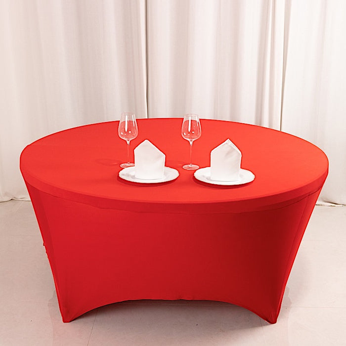 6 ft Fitted Spandex Round Tablecloth with Foot Pockets