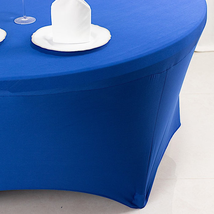 6 ft Fitted Spandex Round Tablecloth with Foot Pockets