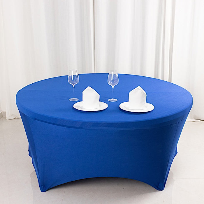 6 ft Fitted Spandex Round Tablecloth with Foot Pockets