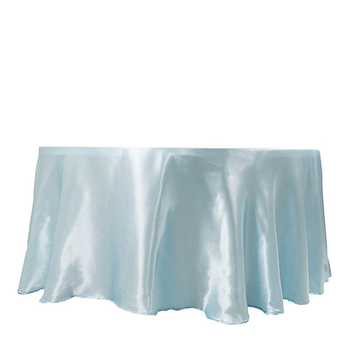 120" Satin Round Tablecloth Wedding Party Table Linens