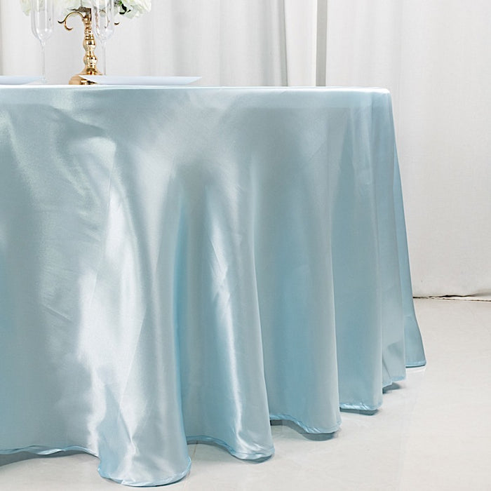 120" Satin Round Tablecloth Wedding Party Table Linens