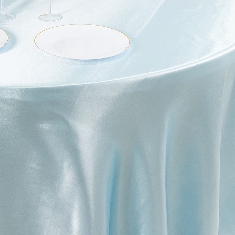 120" Satin Round Tablecloth Wedding Party Table Linens