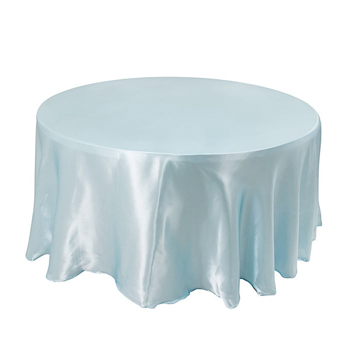 120" Satin Round Tablecloth Wedding Party Table Linens