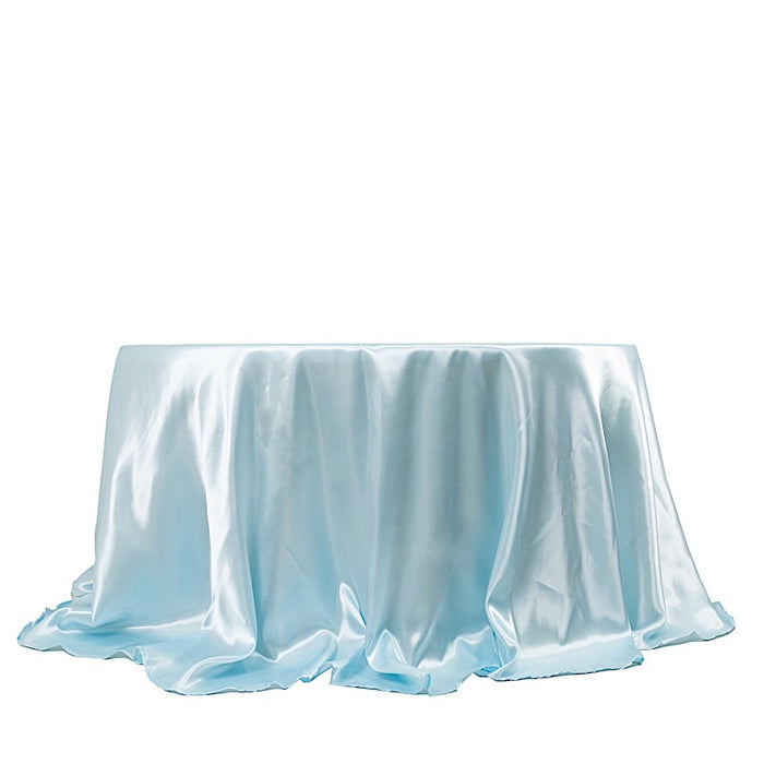 132" Satin Round Tablecloth Wedding Party Table Linens