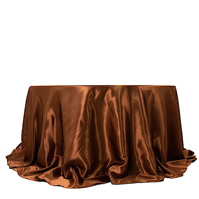 132" Satin Round Tablecloth Wedding Party Table Linens