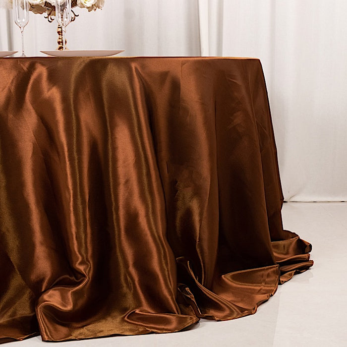 132" Satin Round Tablecloth Wedding Party Table Linens