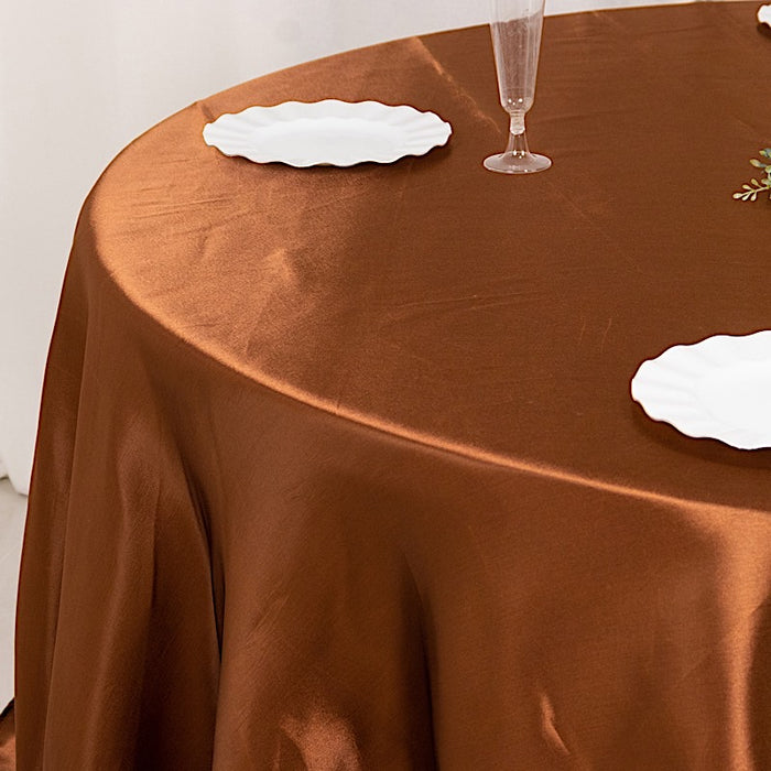 132" Satin Round Tablecloth Wedding Party Table Linens