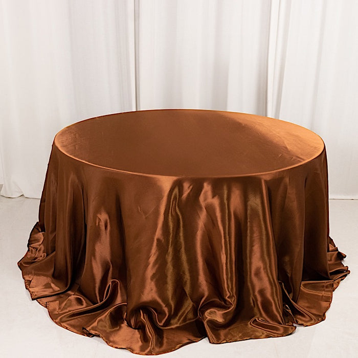 132" Satin Round Tablecloth Wedding Party Table Linens