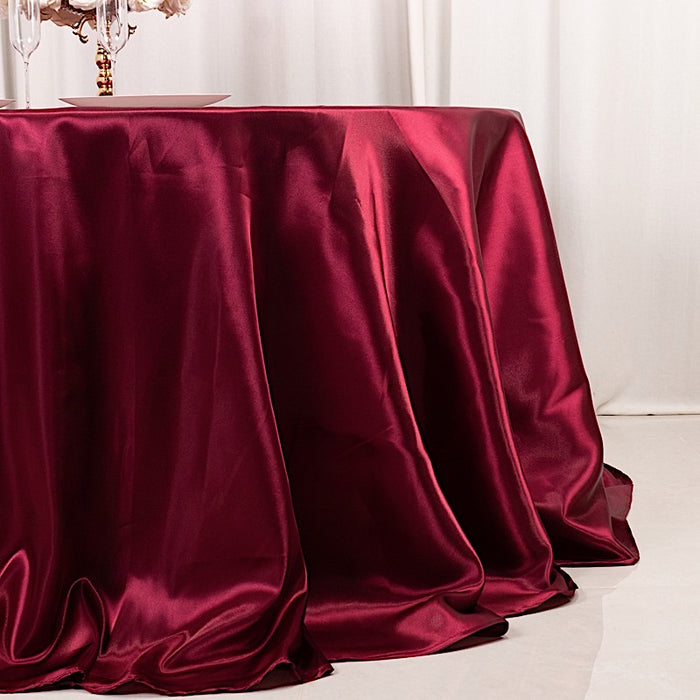 132" Satin Round Tablecloth Wedding Party Table Linens