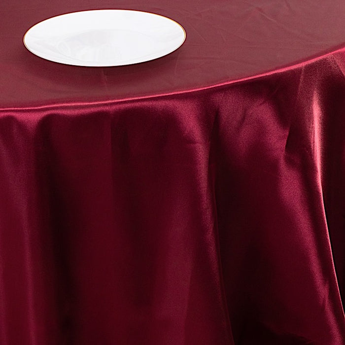 132" Satin Round Tablecloth Wedding Party Table Linens