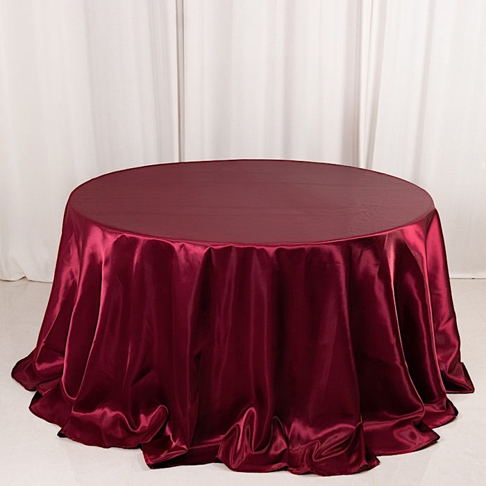 132" Satin Round Tablecloth Wedding Party Table Linens