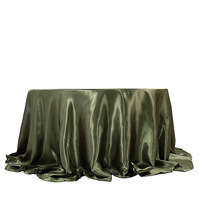 132" Satin Round Tablecloth Wedding Party Table Linens