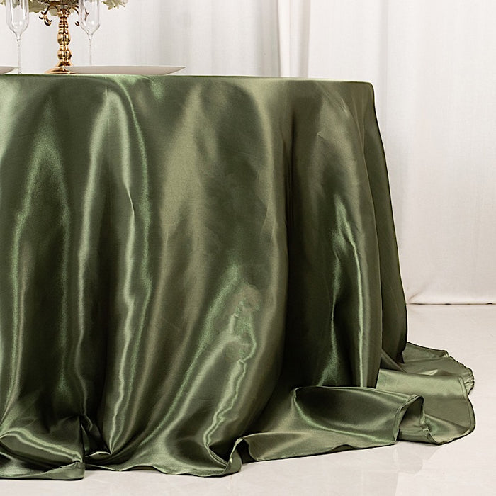 132" Satin Round Tablecloth Wedding Party Table Linens