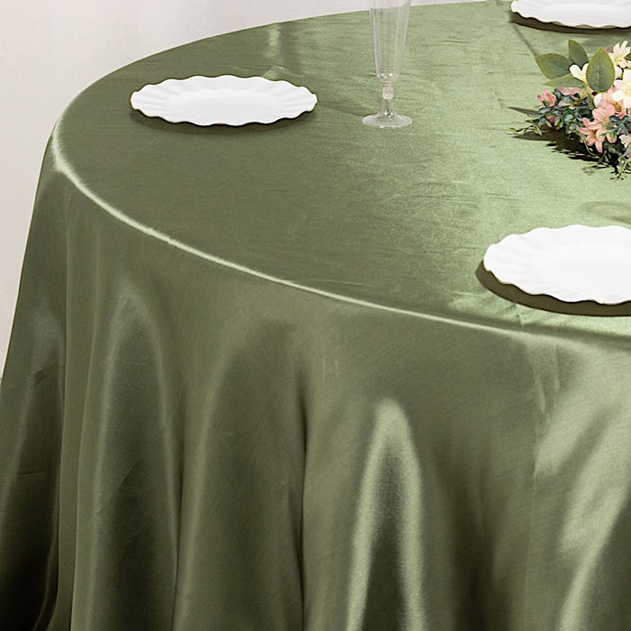 132" Satin Round Tablecloth Wedding Party Table Linens