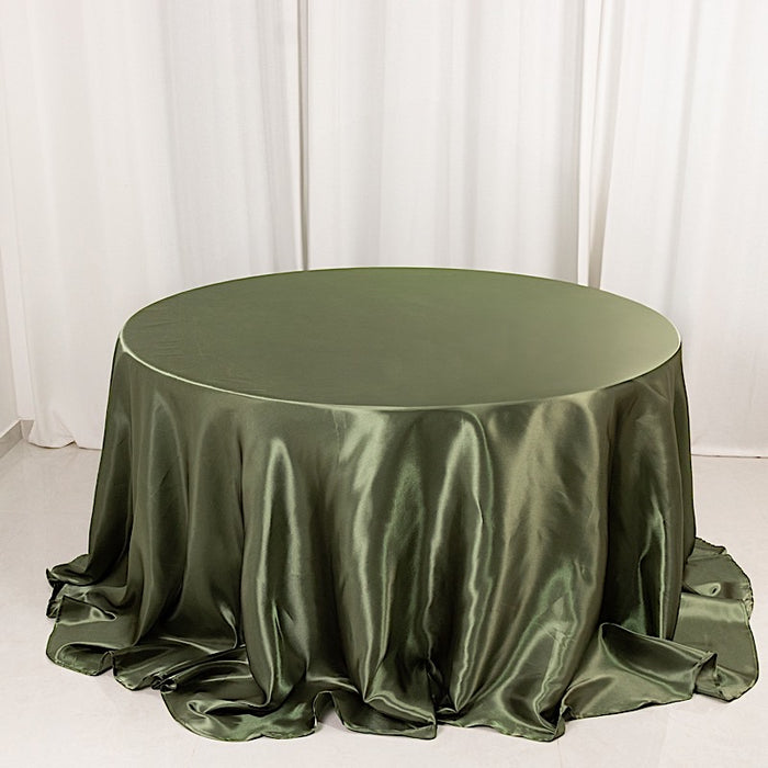 132" Satin Round Tablecloth Wedding Party Table Linens