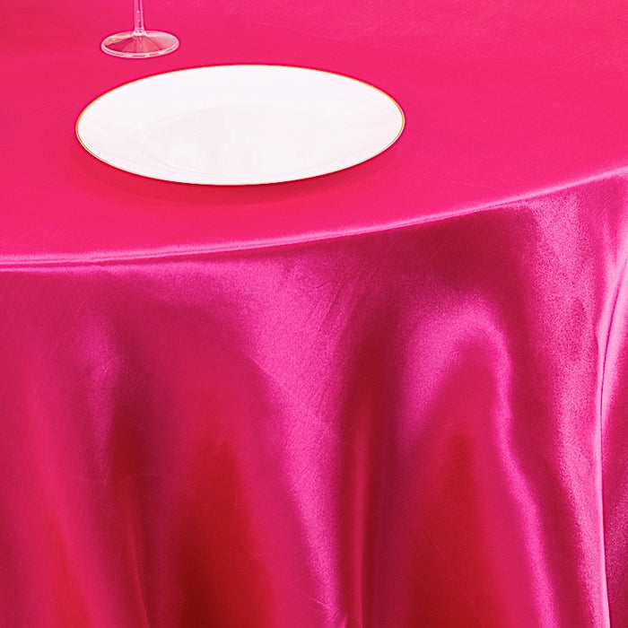 132" Satin Round Tablecloth Wedding Party Table Linens