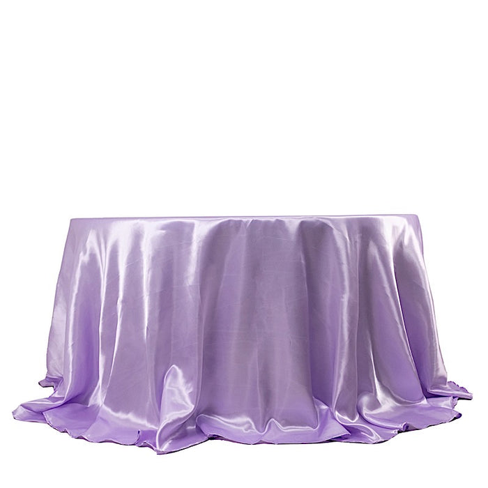 132" Satin Round Tablecloth Wedding Party Table Linens