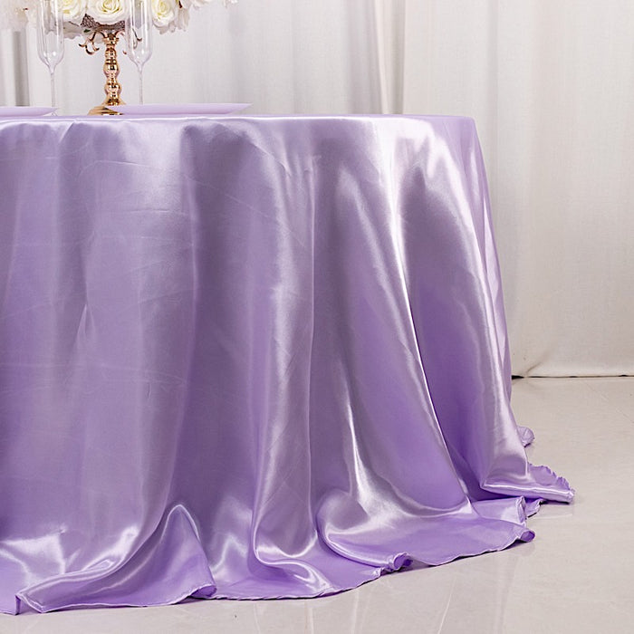 132" Satin Round Tablecloth Wedding Party Table Linens