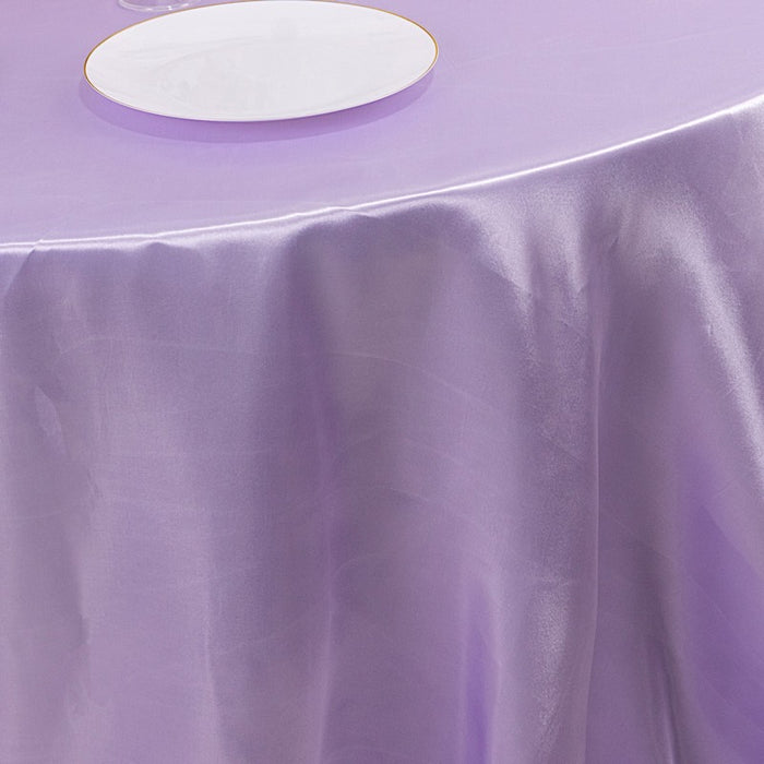 132" Satin Round Tablecloth Wedding Party Table Linens