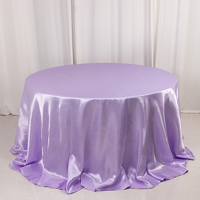 132" Satin Round Tablecloth Wedding Party Table Linens