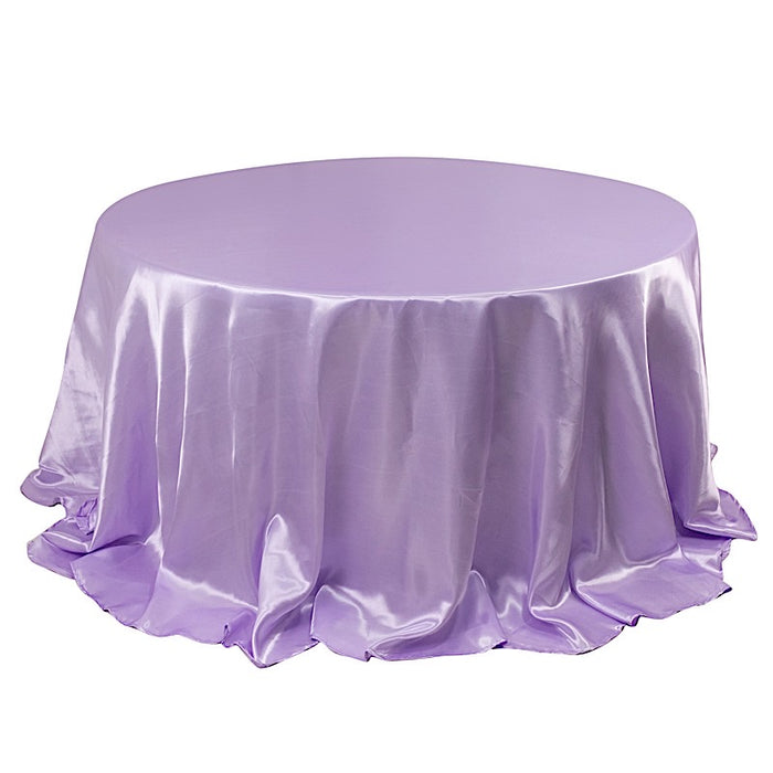 132" Satin Round Tablecloth Wedding Party Table Linens