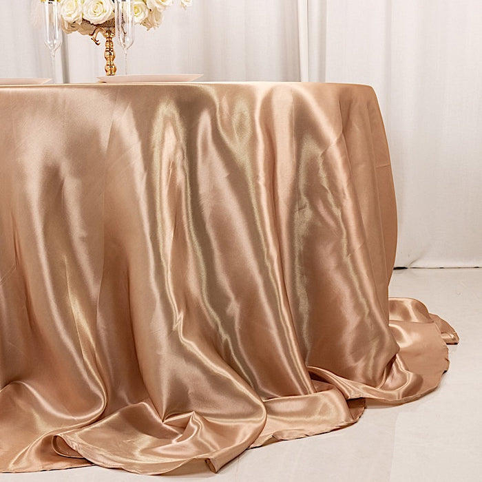 132" Satin Round Tablecloth Wedding Party Table Linens