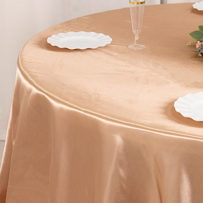 132" Satin Round Tablecloth Wedding Party Table Linens