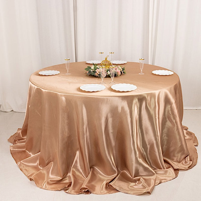 132" Satin Round Tablecloth Wedding Party Table Linens