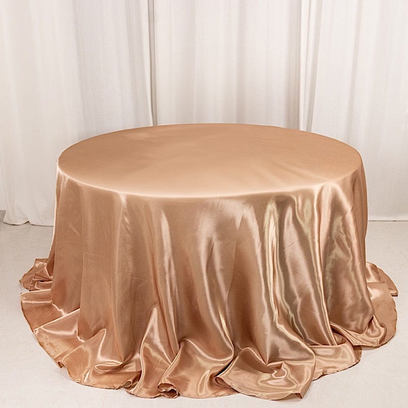132" Satin Round Tablecloth Wedding Party Table Linens