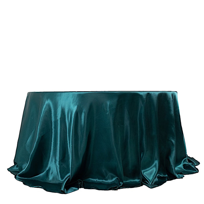 132" Satin Round Tablecloth Wedding Party Table Linens