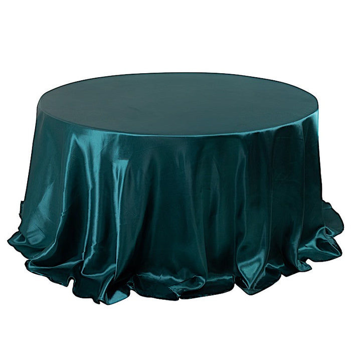 132" Satin Round Tablecloth Wedding Party Table Linens