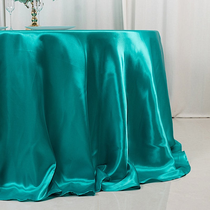 132" Satin Round Tablecloth Wedding Party Table Linens