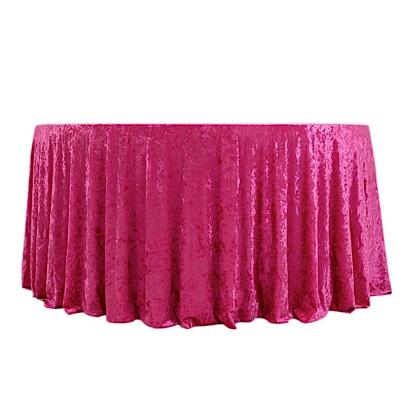 120" Round Premium Velvet Tablecloth