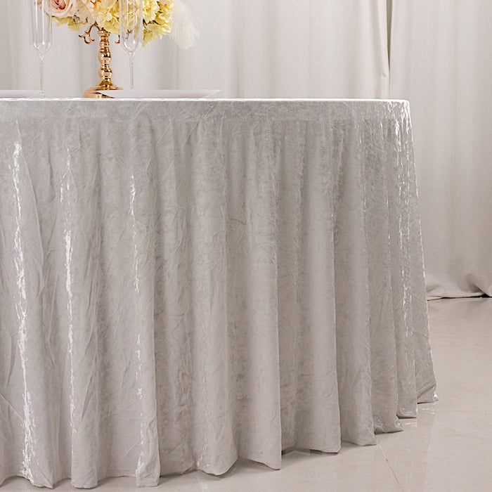 120" Round Premium Velvet Tablecloth