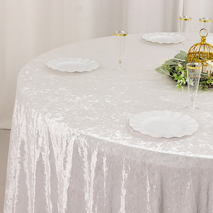 120" Round Premium Velvet Tablecloth