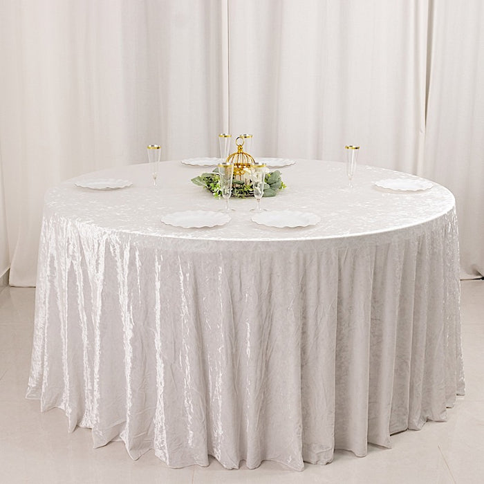 120" Round Premium Velvet Tablecloth