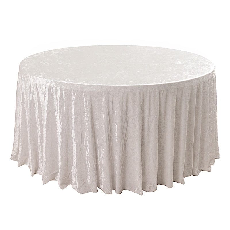 120" Round Premium Velvet Tablecloth
