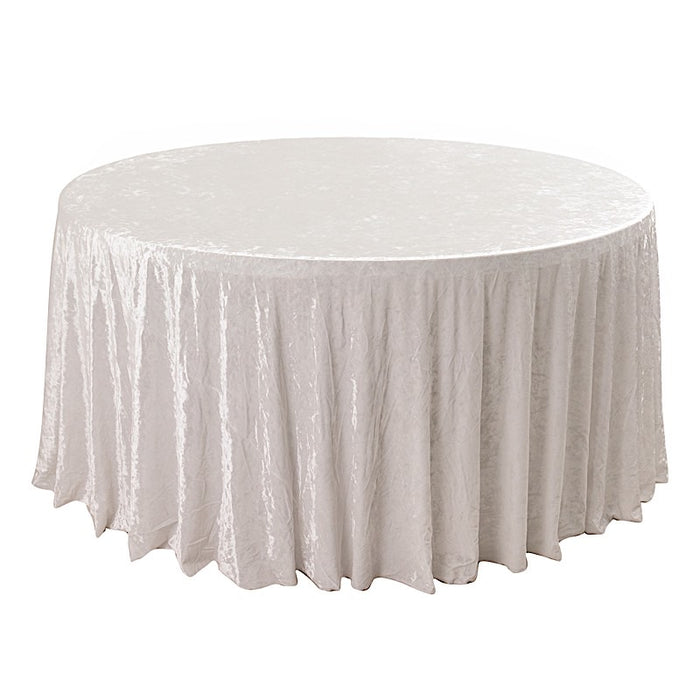 120" Round Premium Velvet Tablecloth