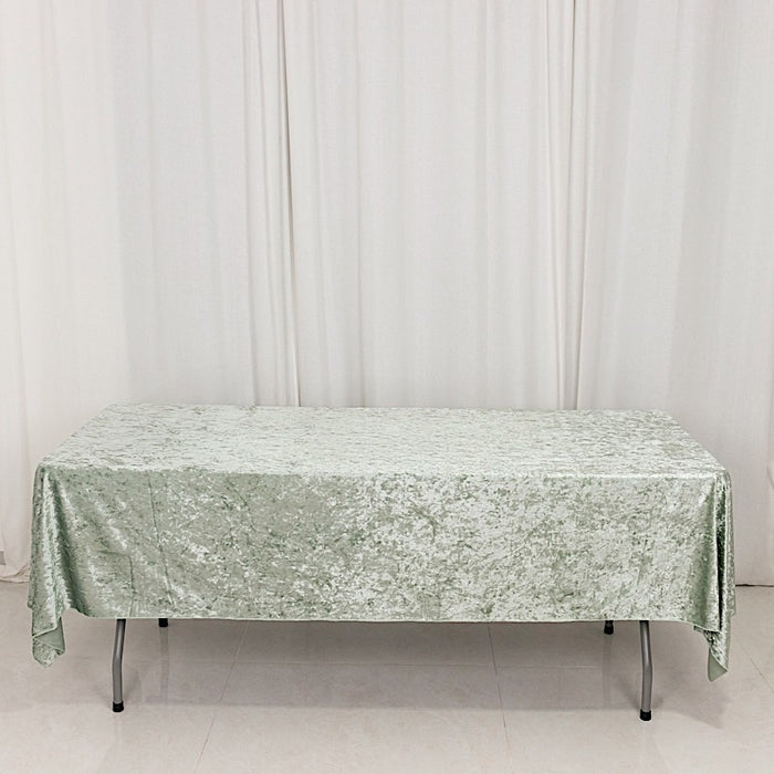 60" x 102" Seamless Premium Crushed Velvet Rectangle Tablecloth