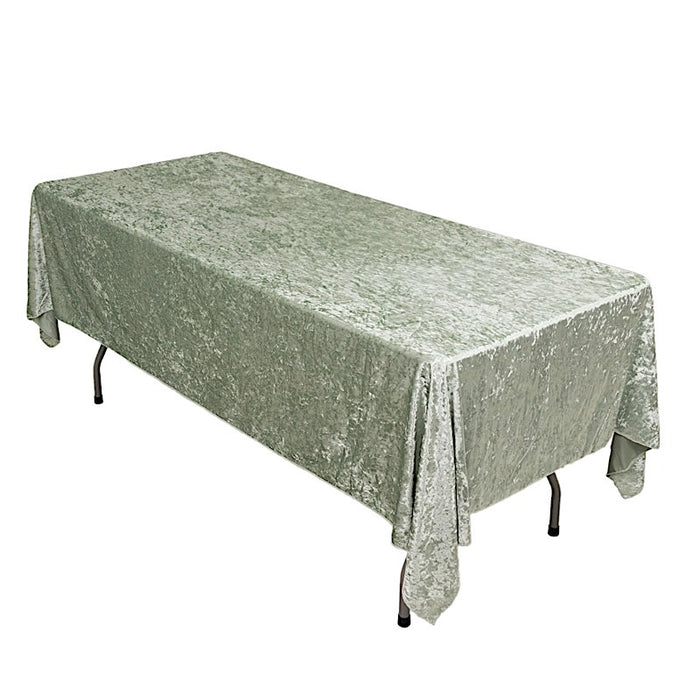 60" x 102" Seamless Premium Crushed Velvet Rectangle Tablecloth