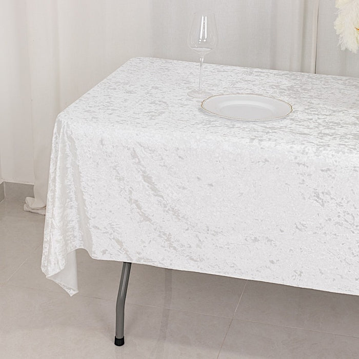 60" x 102" Seamless Premium Crushed Velvet Rectangle Tablecloth