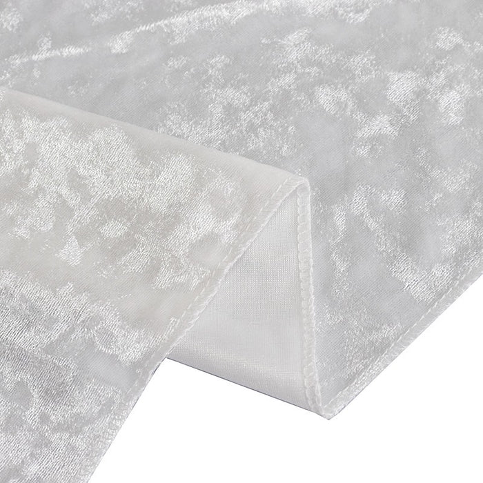 60" x 102" Seamless Premium Crushed Velvet Rectangle Tablecloth