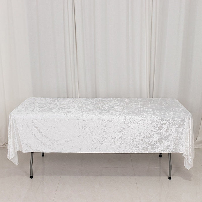 60" x 102" Seamless Premium Crushed Velvet Rectangle Tablecloth